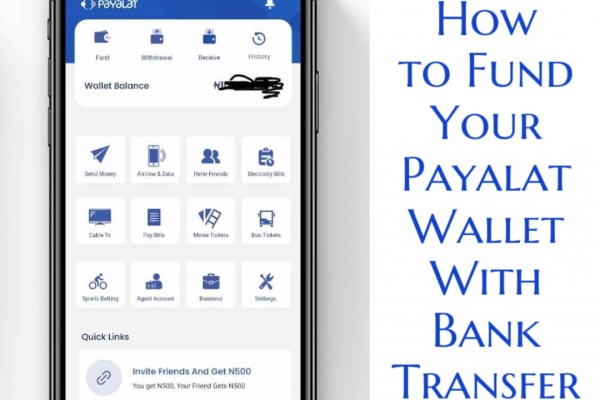 Fund Your Payalat Wallet With Bank Transfer
